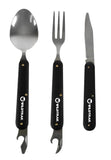 Wildtrak 3 Piece Foldable Cutlery Set with Pouch