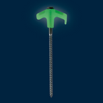 Oztrail Screw In Tent Peg Set 25 Piece Glow in the dark