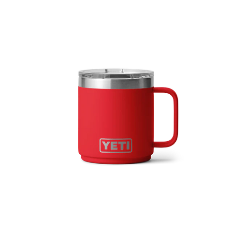 Yeti Rambler 10oz (296ml) Stackable Mug with Duraslip Ceramic Lining -Rescue Red
