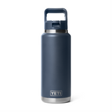 Yeti 36oz Rambler Bottle with Straw Cap - Navy (1L)