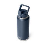 Yeti 36oz Rambler Bottle with Straw Cap - Navy (1L)