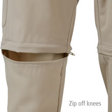 Shimano Mens Zip Off Pants Oatmeal