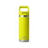 Yeti 18oz Rambler with Straw Cap - Firefly Yellow (532ml)