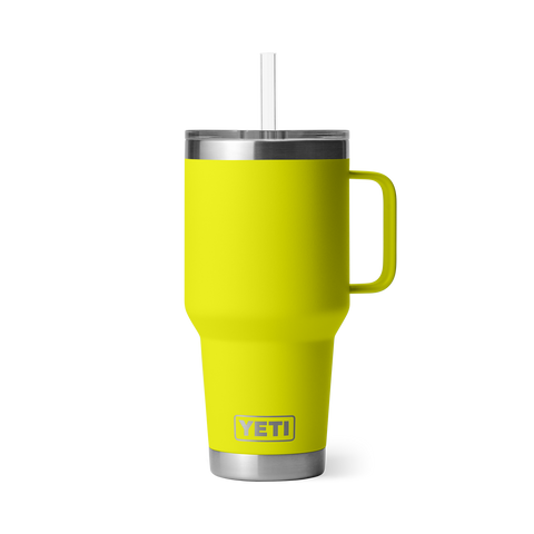 Yeti Rambler 35oz Mug w/ Straw Cap - Firefly Yellow