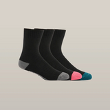 Hard Yakka 3PK Womans Core Bamboo Padded Crew Sock 3-8