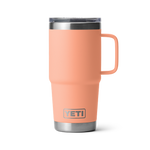 Yeti Rambler 20oz Travel Mug with Stronghold Lid Lowcountry Peach
