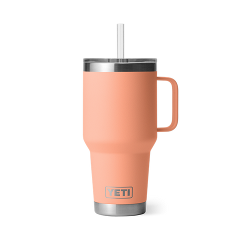 Yeti Rambler 35oz Mug w/ Straw Cap - Lowcountry Peach