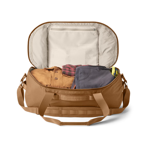 yeti 60l duffel bag Crossroads Wild Vine Red Maroon & Co the Foam Walls and Structured Build keep the duffel from folding in on itself Quick work trip means time