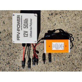 FPV-Power 50AH Kayak battery and Charger Combo