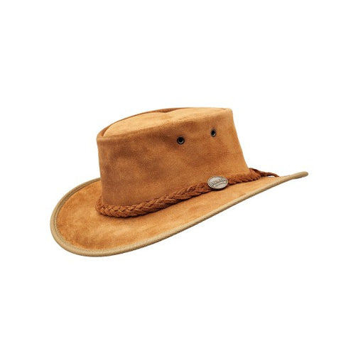 Barmah Foldaway Cattle Seude Leather Hat Hickory