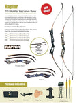 Raptor TD Hunter Recurve Bow Package Black 50LB