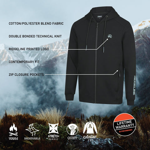 Ridgeline Bonded Hoodie Black